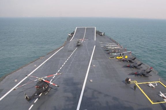 The IRGC drone-carrier warship Martyr Bahman Baqeri