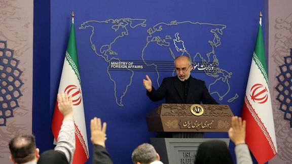 Iran's Foreign Ministry Spokesman Nasser Kanaani during his weekly briefing on August 19, 2024