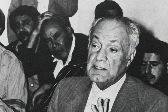 Habib Elghanian, a prominent leader of Iran's Jewish community, seen during his trial in Iran that led to his 1979 execution.