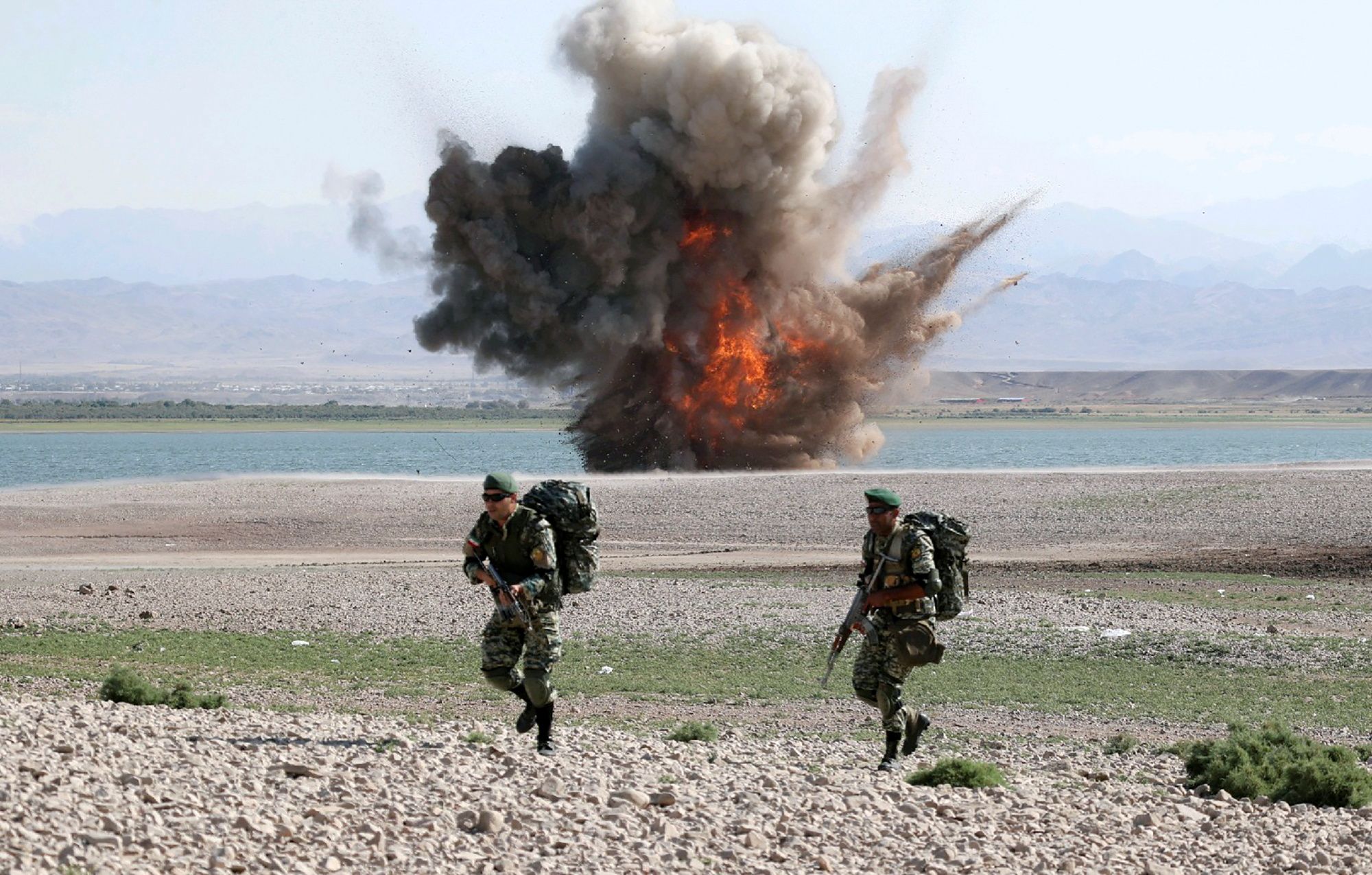 Members of the Iranian Army take part in a military exercise dubbed Fatehan of Kheibar, in the northwestern parts of Iran / File photo.