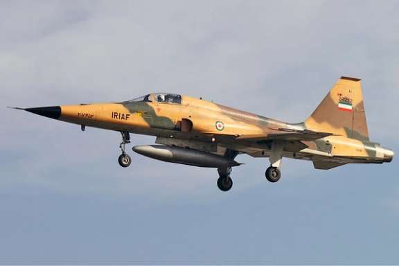 A Northrop F-5F Tiger II fighter jet of the Iranian army