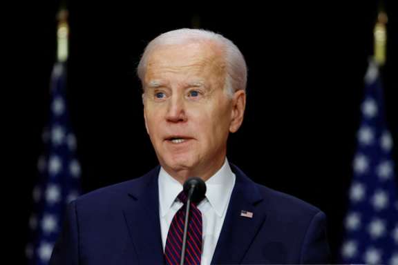 US President Joe Biden speaks during a news conference in Canada on March 24, 2023.