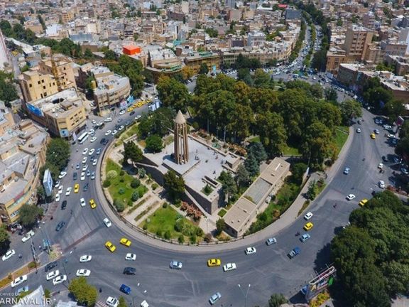 An aerial view of the ancient Iranian capital, Hamedan