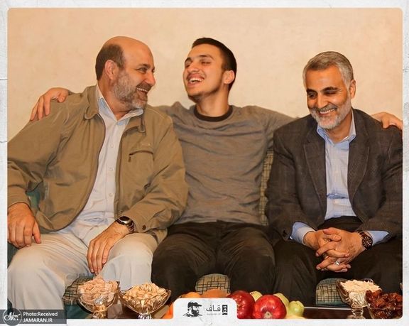 IRGC general Mohammad Reza Zahedi (left); Jihad Mughniyah, the son of Hezbollah leader Imad Mughniyeh (center); and IRGC general Qassem Soleimani – all killed in Syria