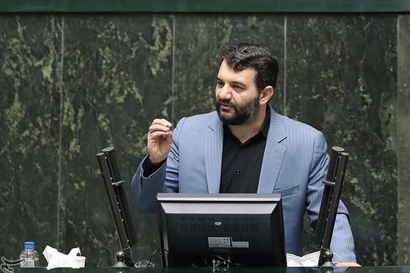 Iran's labor minister Hojatollah Abdolmaleki in parliament on Tuesday.