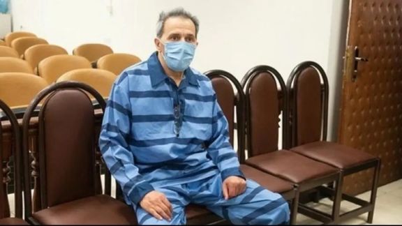 Jamshid Sharmahd during a court session in Tehran