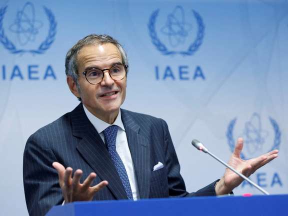 UN nuclear watchdog chief Rafael Grossi attends a press conference during the International Atomic Energy Agency 's (IAEA) 35-nation Board of Governors meeting in Vienna, Austria, September 11, 2023.