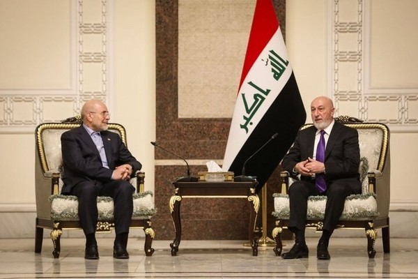 قاليباف.. في لقائه الرئيس العراقي: أميركا سبب مشكلات المنطقة واضطراب أسواق الطاقة