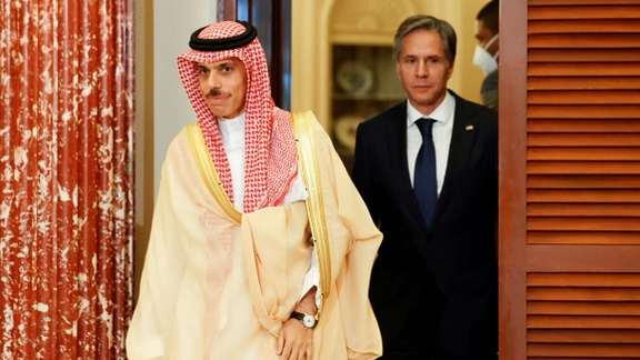 US Secretary of State Antony Blinken and Saudi Foreign minister in Washington. October 2021