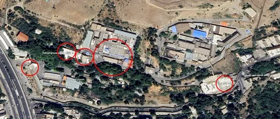 تصویر ماهوارهای زندان اوین