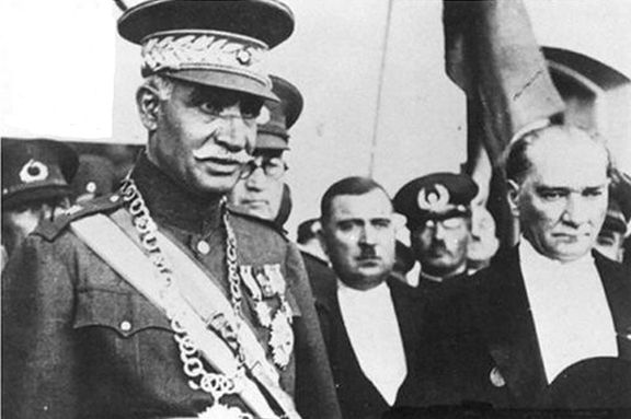 Reza Shah with Ataturk in Turkey, the two modernizing leaders in the Middle East