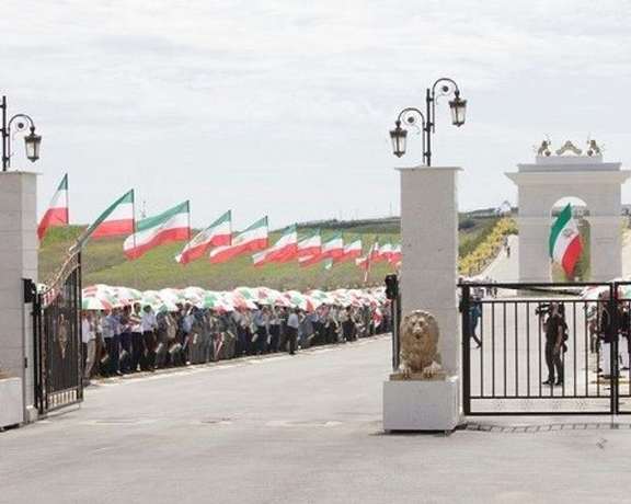 The entrance of MEK’s camp Ashraf in Albania