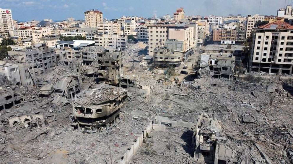 Destruction in Gaza after Israel's retaliatory invasion