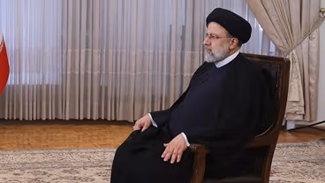President Raisi during his televised remarks on Monday, May 9, 2022