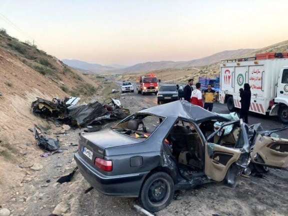 File photo of a chain accident in Iran