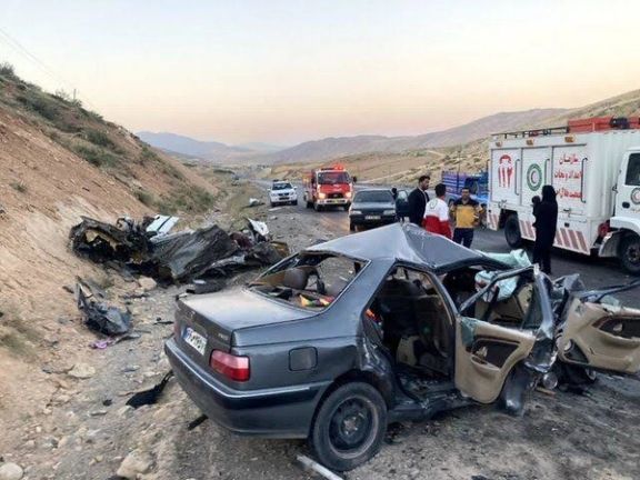 File photo of a chain accident in Iran