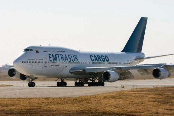 The impounded Mahan Airlines 747 plane operating for Venezuela
