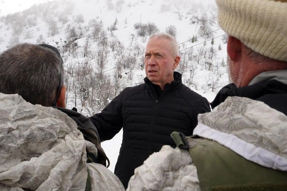 دیدار وزیر دفاع اسرائیل با سربازان ارتش این کشور در کوه حرمون