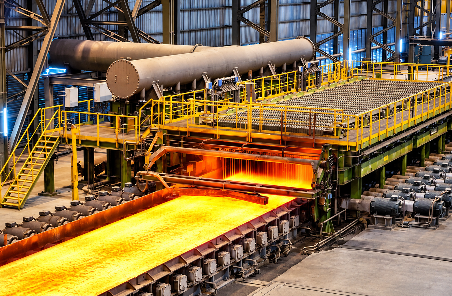 File photo of a steel production line at an industrial facility in Iran.