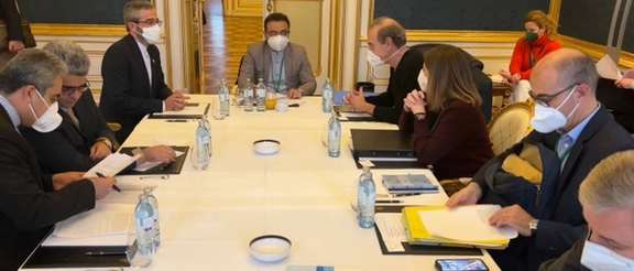 A meeting of European diplomats with the Iranian nuclear delegation in Vienna on January 9, 2022