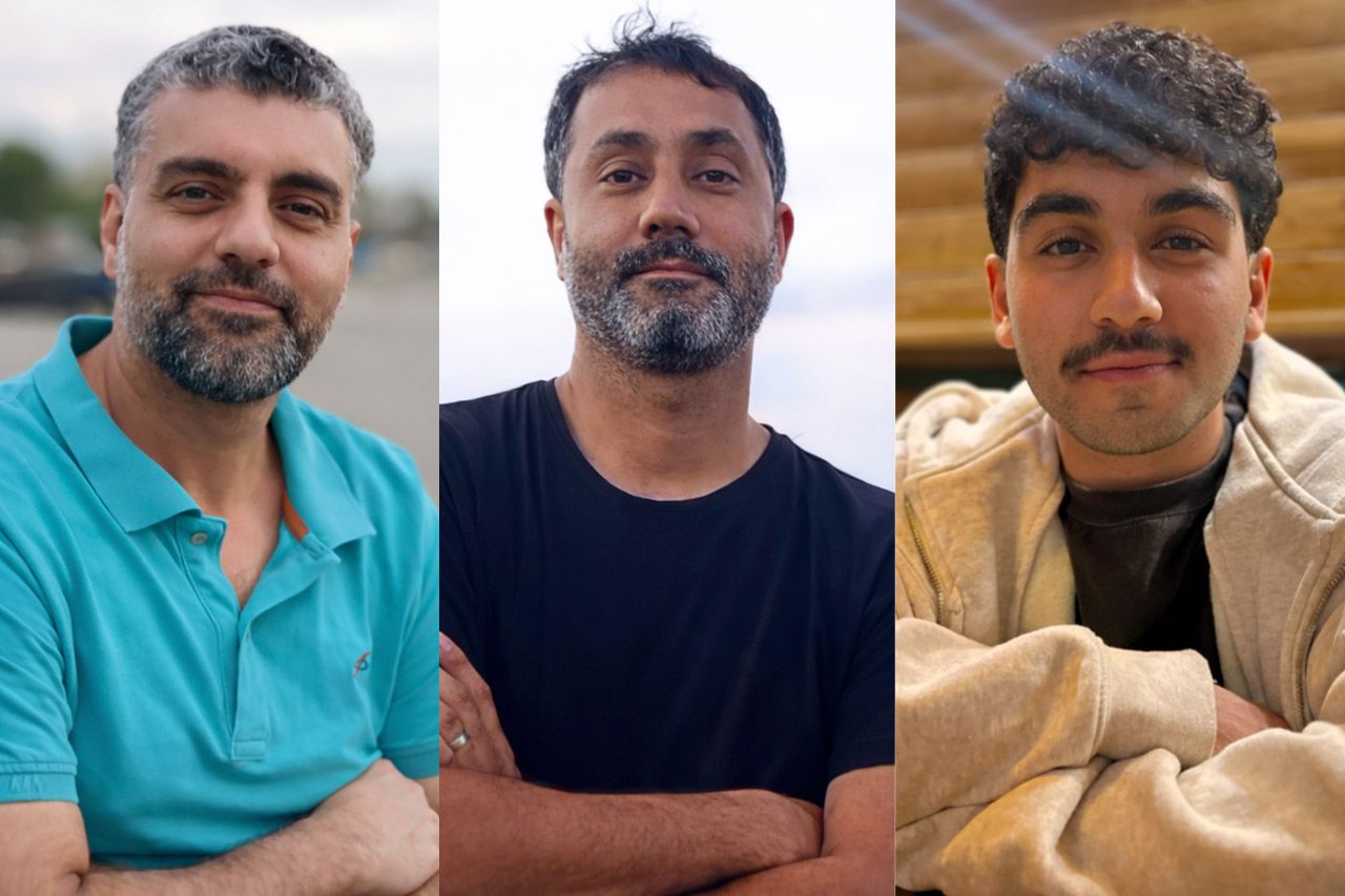 از راست به چپ: آرمین تیموری‌راد، امیر تیموری‌راد و امید تیموری‌راد