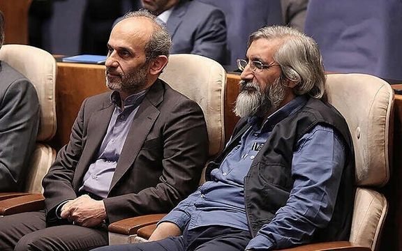 Vahid Jalili (R) with Payman Jebelli. Undated
