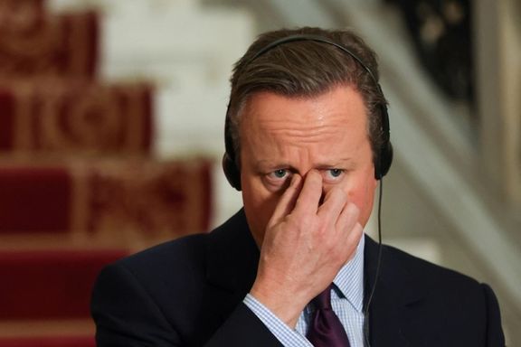 British Foreign Secretary David Cameron in Cairo, Egypt, December 21, 2023