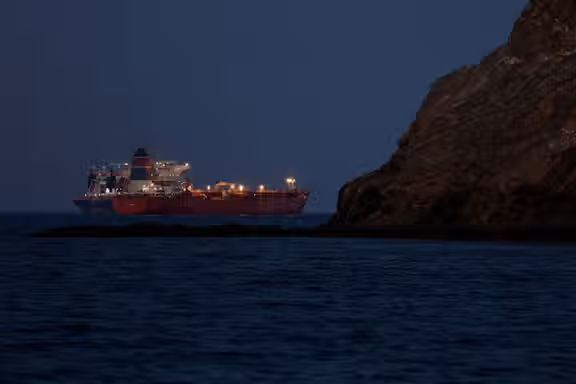 The Callisto tanker sits anchored as the traffic is down in the Strait of Hormuz, amid the US-Israeli conflict with Iran, in Muscat, Oman, March 10, 2026.
