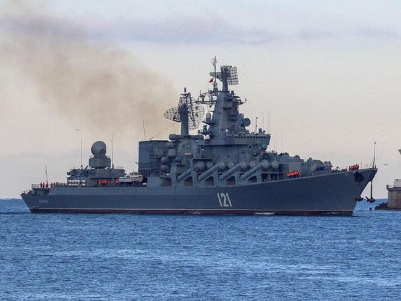 ناو روسی مسکوا در اثر شدت خسارتهای وارده در دریای سیاه غرق شد