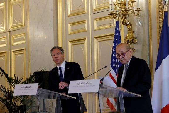 Secretary Of State Antony Blinken with French FM Yves Le Drian earlier this year.