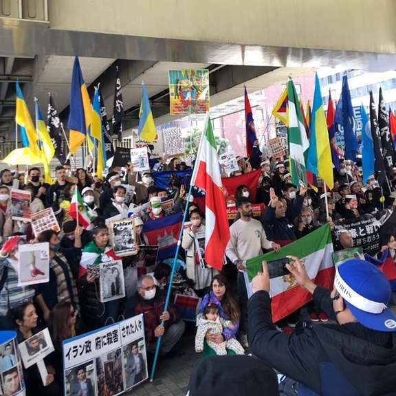Iranian diaspora communities hold protests in support of their compatriots in Iran on December 10, 2022.