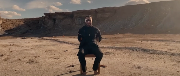 Toomaj Salehi in his music video for his track titled 'Blind Spot' - a track that depicts the plight of political prisoners in Iran.