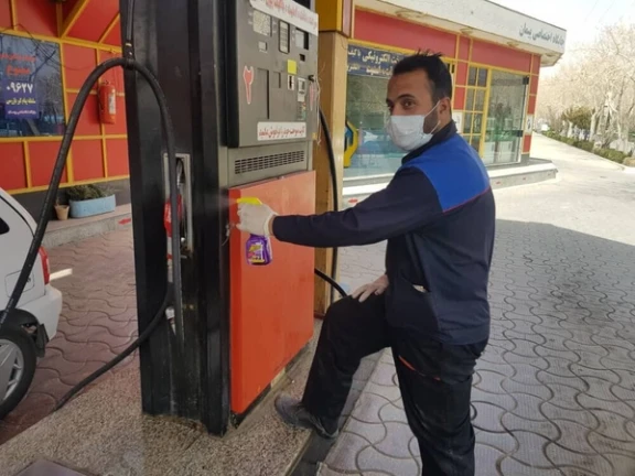A gas station in Tehran in 2022