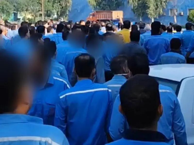 إضراب عمال شركة الحديد والصلب الإيرانية لليوم الثامن على التوالي