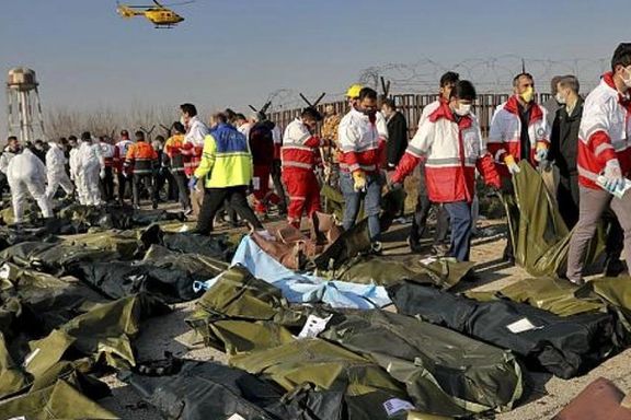 Rescue workers at the scene of Ukrainian airliners crash site. January 8, 2020