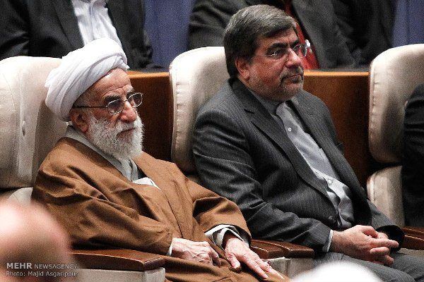 Ali Jannati along with his father Ahmad Jannati.