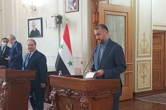 Iranian and Syrian foreign ministers in Tehran. December 6, 2021