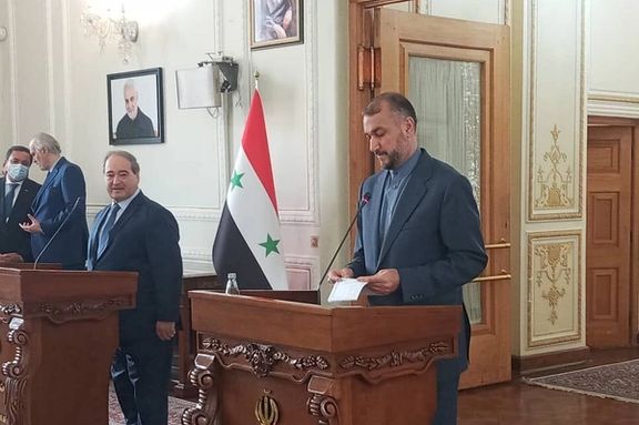 Iranian and Syrian foreign ministers in Tehran. December 6, 2021