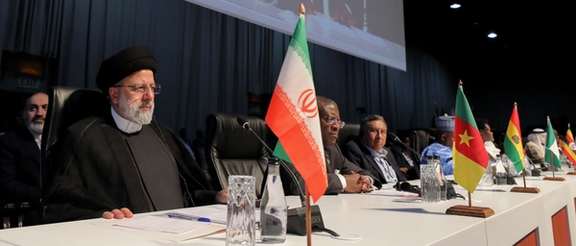 President Ebrahim Raisi during the BRICS summit in South Africa's Johannesburg on AUgust 24, 2023
