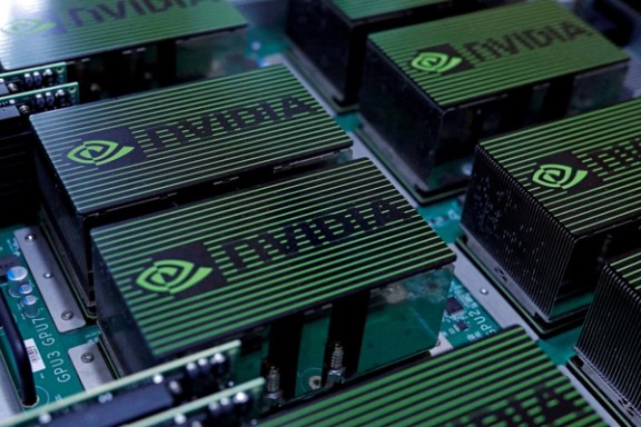 The logo of Nvidia Corporation is seen during the annual Computex computer exhibition in Taipei, Taiwan May 30, 2017.