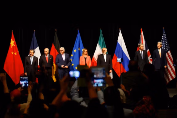Nuclear deal negotiators pose for a photo at the UN building in Vienna, Austria. (2015)