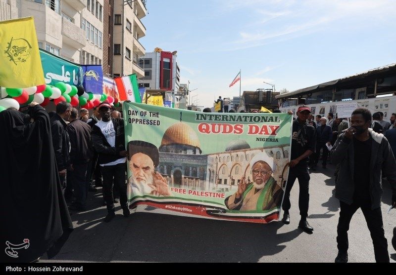 A group of Nigerians at the Quds Day rallies in Tehran, April 5, 2024 