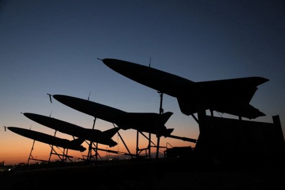 A view of drones during a military exercise in an undisclosed location in Iran, in this handout image obtained on August 24, 2022.