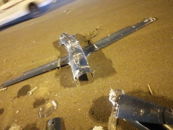 Debris of one of the drones destroyed by Saudi air defenses. October 8, 2021