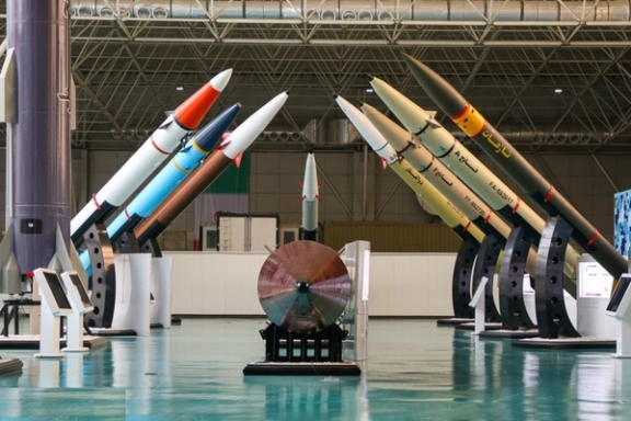 Iranian missiles on display