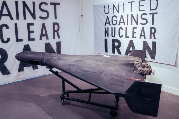 A photo of the Iranian-designed Shahed-136 military drone that has arrived in the US.