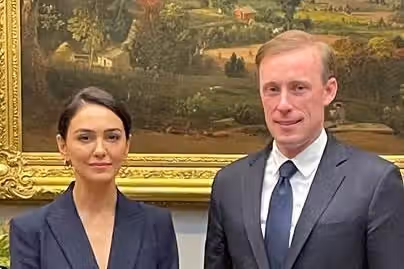 National Security Advisor meeting Nazanin Boniadi in Washington DC on October 14, 2022