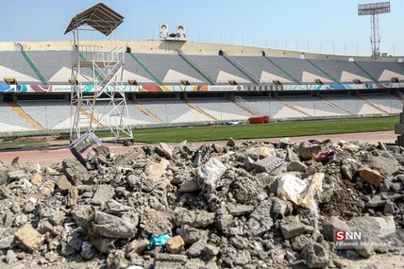 آخرین وضعیت بازسازی استادیوم آزادی، در روز لغو میزبانیهای ایران