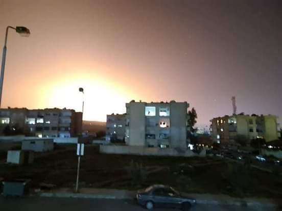 An Israeli air raid on targets in Syria in February 2021