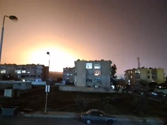 An Israeli airstrike in Syria in February 2021